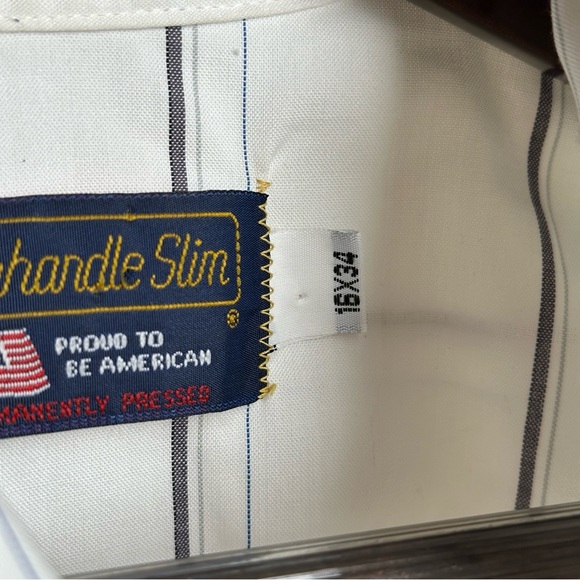 Vintage Panhandle Slim Men's 16-34 Western Striped Shirt White Cowboy - Picture 10 of 11